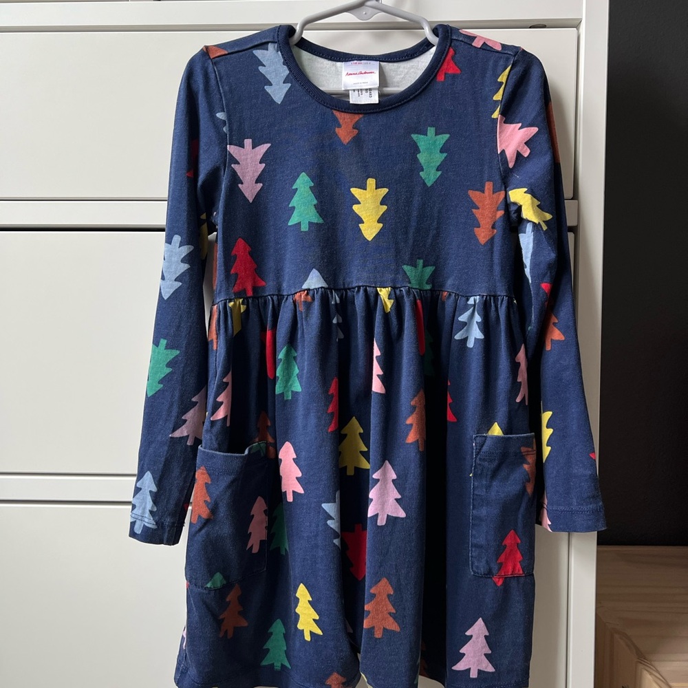 Hanna Andersson Playground Blue Tree Dress 5
